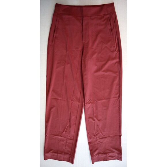 Athleta 658449-01 Women Sz 0 Rose Berry Brooklyn Heights Hi-Rise Wide Pants - Picture 1 of 15